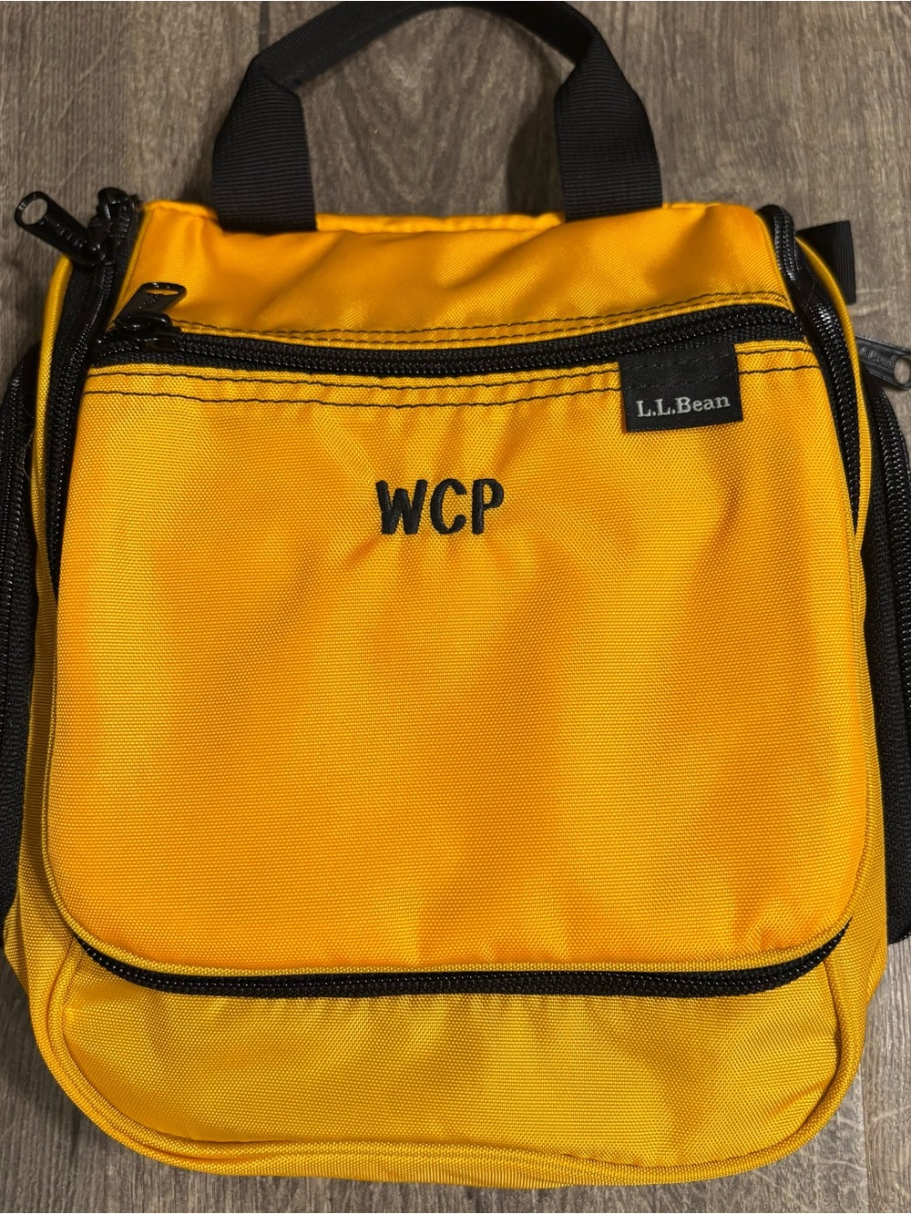 L.L. Bean Personal Organizer Bag Traveler Family Toiletry Bag Yellow Size Small - Picture 2 of 13